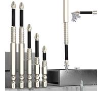 High Magnetic Screwdriver Drill Bit Set, PH2 Cross Head Tips, 6 Lengths (25mm, 50mm, 65mm, 75mm, 100mm, 150mm), Ideal for Home Improvement&Professional Use