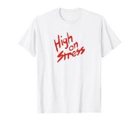High on Stress Revenge Nerds Clásico 80s Divertido Vintage Retro Camiseta