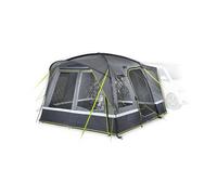 High Peak Busvorzelt Tour 2.0 Tienda Tunel Campamento Estructura Rigida Impermeable 4 m Color Gris/Limette