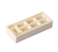 High-Performance Square Alumina Crucibles Set for Laboratory Metal Melting - 100mm & 115mm Sizes(100x50x20mmx06)