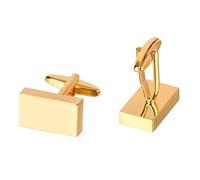 High Polished Stainless Steel Cufflinks for Men, Fashion Shirt Buttons for Wedding Gifts & Formal Attire(Gold)
