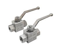 High Pressure 2-Way Ball Valve 304/316L Stainless Steel Female Thread 1/4" 3/8" 1/2" 3/4" 1" 2" Hydraulic Switch Water Valves(3/8",304 STAINLESS STEEL_POM-SEAL)