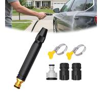 High Pressure Hose Nozzle Heavy Duty Garden Hose Spray Gun,Adjustable Twist Water Cannon Attachment For Car Wash, Plant Watering Devices and Lawn Sprinkler (1set)