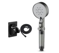High Pressure Shower Heads, 5 Spray Modes Adjustable Shower Head, Hard Water Solution with Hose Bracket, Ideal for Spa, Hotel, Restroom, Apartment, Living Room, RV, and Household Use