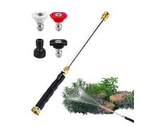High Pressure Wand, Garden Hose Tool, 3-Mode Adjustable Anti-Slip Nozzle, Reusable Power Washer Compact Kit, Portable Cleaning Accessory, for Gutter Lawn Yard Patio Window Washing Pet Bathing