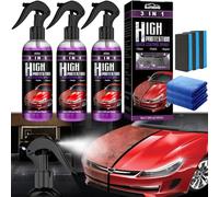 High Protection 3 en 1 Spray Abrillantador para Coche, Reparación Arañazos Coche Spray, 3 in 1 Pulimento Coche, Spray Reparador Arañazos Coche, Spray de Quita Arañazos Coche (Pack de 3 - Más Popular)