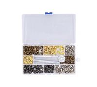 High quality 240pcs set of leather rivets, Alritz double cap rivet tube 4 colors 2 sizes
