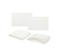 High-Quality Creamy White Soft Sheet Set with Deep Pockets - 4-Piece Queen Bedding Collection for Ultimate Comfort