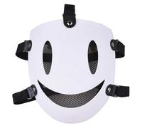 High Rise Invasion Killer Cosplay White Smile Mask Halloween Fancy Dress Up Carnival Party Costume Prop