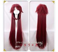 High School DxD Rias Gremory 90cm largo vino tinto rojo resistente al calor pelo cosplay disfraz peluca + gorra de peluca gratis