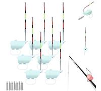 High Sensitivity Night Fishing Float Bite Alert for Rods,Portable Smart Luminous Hook Alarm with LED Lights & Sound,Fishing Float Buzzer Alarm,All-Weather Anglers Bite Indicator Equipment (7PCS)