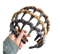 High Skull Headband - Velvet Acrylic 13.5cm Inner Circumference 37cm | Non Slip Reversible Headband with Teeth, Decorative Headwear Styling | Comfortable Hair Band For Sports Cosplay Formal Event