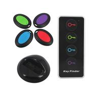 High Sound Key Finder, Remote Finder with Sound, Compact 85db Key Finder, 4 Receivers Key Finder with Flashlight, 85db Sound and 131ft Range for Keys, Wallet, and Passport (1 Set)