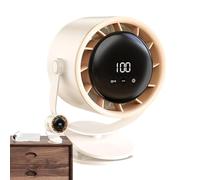 High Speed Clip On Fan - Clip On Stroller Fan, 100 Speeds Small Desk Fans 6-inch, Rechargeable Digital Display Small Turbine Air Blower For Bookshelf