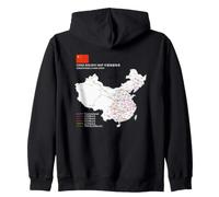 High-Speed Train Railway - Souvenir Route Map China Sudadera con Capucha