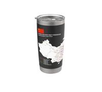 High-Speed Train Railway - Souvenir Route Map China Vaso térmico de acero inoxidable de doble pared
