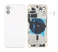 High-Tech Place - Tapa trasera de la batería (con teclas laterales y bandeja de tarjetas y potencia + volumen Flex cable y módulo de carga inalámbrica) para iPhone 12
