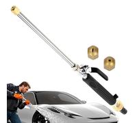 High Velocity Pressure Hose Nozzle - Portable Fast Cleaning Sprayer Head, Adjustable Flow Washer Wand, Leak Proof Deck Driveway Cleaner, Heavy Duty Garden Water Tool, Ergonomic Patio Attachment | For