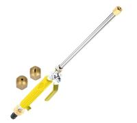 High Velocity Pressure Hose Nozzle - Portable Fast Cleaning Sprayer Head, Adjustable Flow Washer Wand, Leak Proof Deck Driveway Cleaner, Heavy Duty Garden Water Tool, Ergonomic Patio Attachment | For