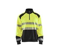 High Vis - Sudadera con media cremallera (talla XXXL), color amarillo y negro