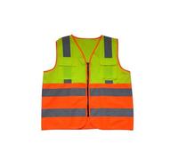 High Visibility Reflective Safety Vest, Volunteer Service Jacket with Pockets & Zipper, Work Vests for Outdoor(Small)
