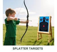 High Visibility Shots Paper - Splatter Targets | 10 Pieces 18x12 Inch Splatter Targets For Outdoor Practice Competition Daily Training Team Activity Recreation Kids Adults