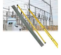 High-Voltage Measuring Rods, 600cm 800cm 1000cm Adjustable Height & with Carrying Bag, for Live Power Lines(Yellow,1500cm(49.2ft))