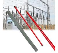 High-Voltage Measuring Rods, 600cm 800cm 1000cm Adjustable Height & with Carrying Bag, for Live Power Lines(Red,1800cm(59ft))