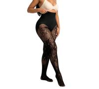 High-Waisted Floral Lace Shaping Tights,Sexy Full Foot Stockings | Women High Waist Shaping Floral Lace Fishnet Tights,Sexy Fishnet Sheer Hollow Out Pantyhose,Tummy Control Elastic Breathable