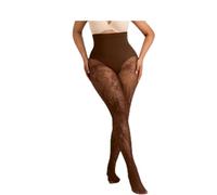 High-Waisted Floral Lace Shaping Tights,Sexy Full Foot Stockings | Women High Waist Shaping Floral Lace Fishnet Tights,Sexy Fishnet Sheer Hollow Out Pantyhose,Tummy Control Elastic Breathable