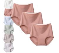 High Waisted Tummy control panties,Women's High Waisted Cotton Underwear Tummy Control Panties Ladies Stretch Breathable Full Coverage Briefs,Premium Comfort Leakproof Shaping Undies (Red-3PCS,XL)