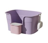 High Wall Cat Litter Box XL, Anti-Splashing Kitty Litter Box, Large High Sides Cat Litter Pan, Multi Cat Litter Box, Jumbo Litter Box(Pink)