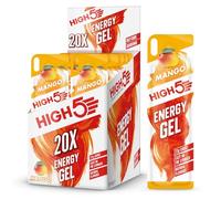 HIGH5 Gel energético de liberación rápida Energy On The Go de jugo de fruta natural (mango, 20 x 40 g)