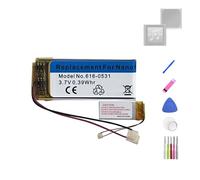 HIGHAKKU 616-0531 616-0532 - Batería de repuesto compatible con i-Pod Nano 6 Gen. A1366 MP3/MP4 reproductor de música con herramientas