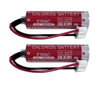 HIGHAKKU Batería de repuesto 2 x ER6C 3,6 V compatible con 2 baterías ER6C AA 3,6 V 1800 mAh PLC FX FX2N-128MR FX1N F2-40BL