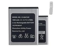 HIGHAKKU Batería de repuesto 514047AR compatible con Pa-nasonic KX-TU446, KX-TU446/4, KX-TU456, KX-TU456EXCE, KX-TU466EXBE, KX-TU466EXWE Replacement Battery