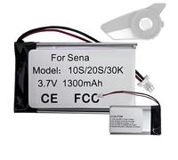 HIGHAKKU Batería de repuesto compatible con Sena 20S Evo, 30K, 20S, 10S, SF1-01 Motorcycles Bluetooth Headset Battery Replacement