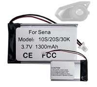 HIGHAKKU Batería de repuesto compatible con Sena 30K, 20S, 20S Evo, 10S, SF1-01 Motorcycles Bluetooth Headset Battery Replacement