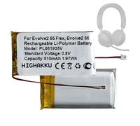 HIGHAKKU Batería de repuesto PL661935V compatible con auriculares Ja-Bra Evolve2 65 Flex Evolve2 65