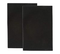 Highball & Chaser Paquete de 2 alfombrillas para barra, 8 cm de grosor. Antideslizante, no tóxico, alfombrilla de servicio para té, restaurantes, café y encimera, color negro, 18 x 12 pulgadas