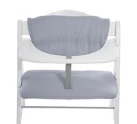 Highchair Pad Deluxe Funda Trona hauck - Cojín para Trona de Madera Evolutiva Alpha Plus Beta Plus y Arketa - Cojin de 2 Piezas Suave para Tronas Evolutivas - Lavable a Máquina - Gris