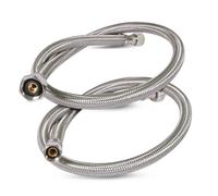 Highcraft CNCT27108-OM-2 IPS-Tuerca de latón x 3/8 Hembra de compresión, Acero Inoxidable sin Plomo (Paquete de 2), Metalizado, 8 pulgadas