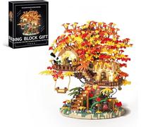 highdar - Juego de bloques de construcción, arquitectura de cabaña en árboles, kits de mini-Blocs, plantas y flores para adultos y niños - 2725 piezas