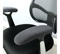 Highdi 1 Par Fundas para Reposabrazos de Silla de Oficina, Universal Elástica Cubiertas de Apoyabrazos de Silla Protector de Brazo para Silla de Ordenador Desmontable Lavables (Gris Oscuro)
