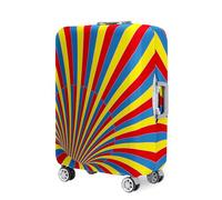 Highdi 18-32 Pulgadas Funda para Maletas, Estilo Abstracto Colorido Funda Maleta, Anti-Rasguños Anti-Polvo Cubierta de Equipaje, Lavable Funda Protectora Maletas (M,Azul-Amarillo)