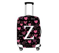 Highdi 18-32 Pulgadas Funda para Maletas, Letras de Corazón A-Z Elasticidad Funda Maleta,Anti-Rasguños Anti-Polvo Cubierta de Equipaje,Lavable Funda Protectora Maletas (Z,S)