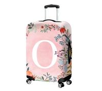 Highdi 18-32 Pulgadas Funda para Maletas, Letras Florales Coloridas Elasticidad Funda Maleta,Anti-Rasguños Anti-Polvo Cubierta de Equipaje,Lavable Funda Protectora Maletas (O,XL)