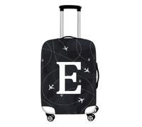 Highdi 18-32 Pulgadas Funda para Maletas, Letras Impresas de Avión Elasticidad Funda Maleta,Anti-Rasguños Anti-Polvo Cubierta de Equipaje,Lavable Funda Protectora Maletas (E,S)