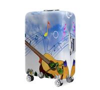 Highdi 18-32 Pulgadas Funda para Maletas, Música de Guitarra Elasticidad Funda Maleta, Anti-Rasguños Anti-Polvo Cubierta de Equipaje, Lavable Funda Protectora Maletas (Música,M)