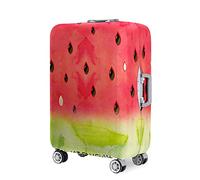 Highdi 18-32 Pulgadas Funda para Maletas, Patrón de Fruta Fresca Elasticidad Funda Maleta, Anti-Polvo Cubierta de Equipaje, Lavable Anti-Rasguños Funda Protectora Maletas (Sandía Roja,M)